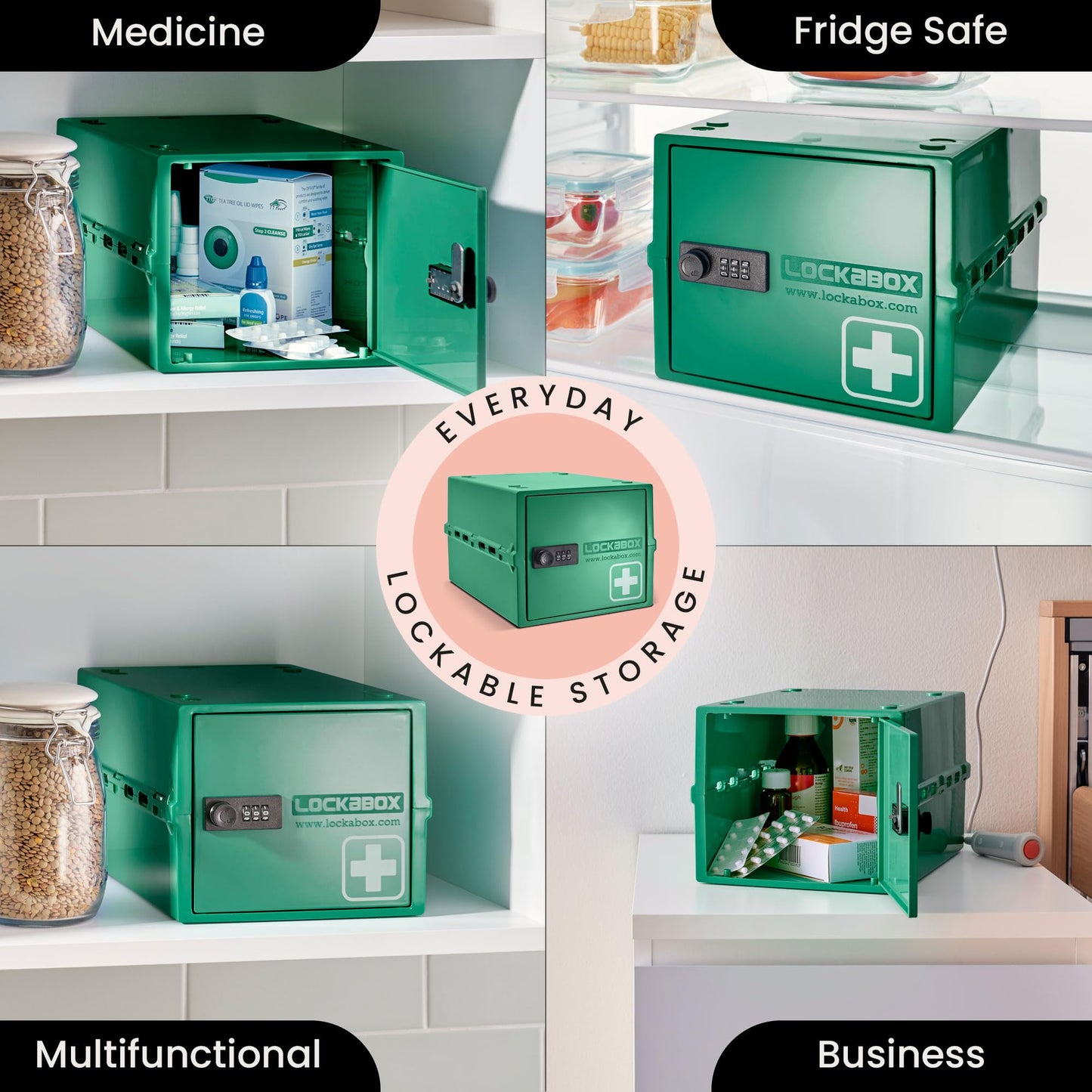 Lockabox One™ | Premium Lockable Medicine Box (10L) | Lightweight & Hygienic Medicine Lock Box | Made In Britain | External Size 31 x 21 x 17 cm