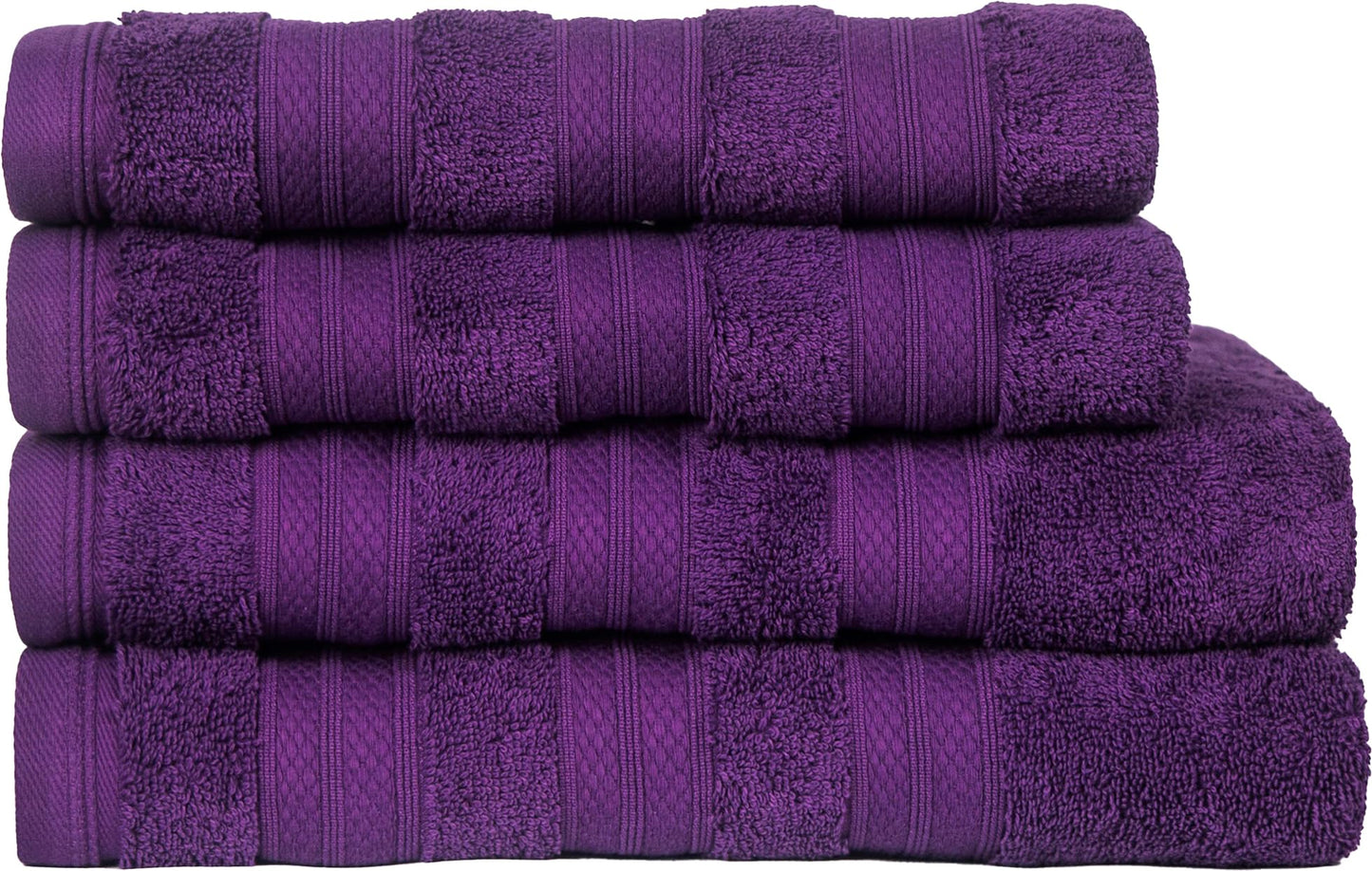MELLUVA Large Bath Towels | Set of 4 | 100% Turkish Cotton | Highly Absorbent 600GSM | Soft Plush Luxury Towel Set | 2 Bath Towels 2 Hand Towels