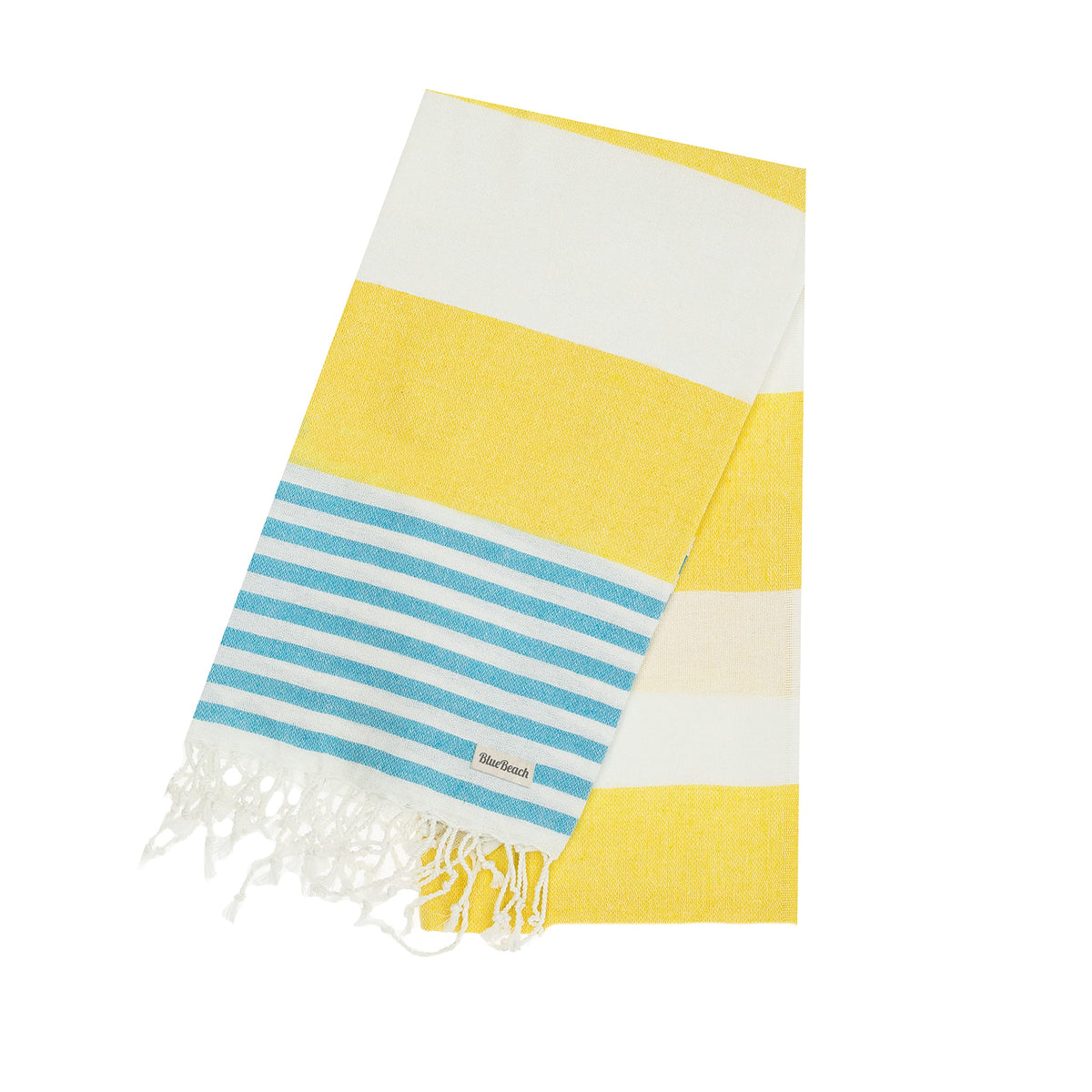 Blue Beach Turkish Towel - 100x180cm Large Turkish Hammam Peshtemal Towel - Super Absorbent, Quick Dry, Lightweight, Compact Towels for Swimming