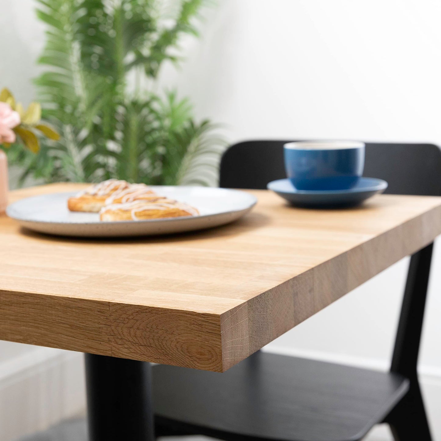 domli Solid Wood Premium Oak Table Top | 1200m x 600mm x 27mm | Top Grade European Wooden Large Square Kitchen Dining Tabletop Worktop Desktop