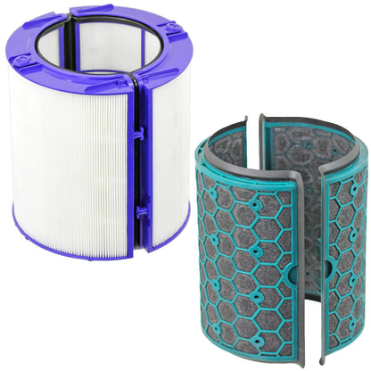 SPARES2GO 360 Glass HEPA Filter and Activated Carbon Filter for Dyson fits Pure Cool DP04 HP04 HP07 HP09 PH01 PH03 TP04 TP07 TP09 Air Purifying Tower