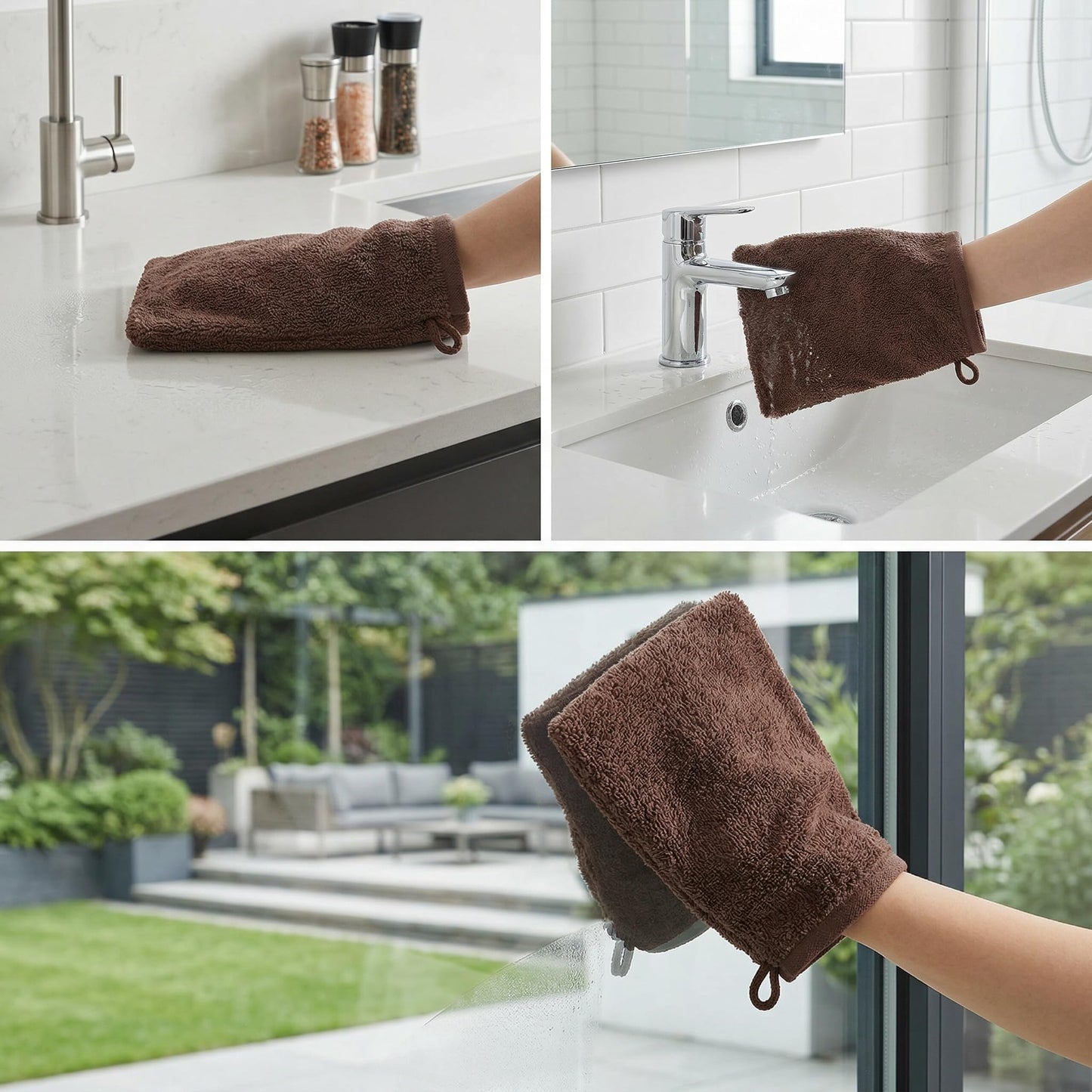 Perefly Washcloth Small Towels Set - 15 X 21 CM Hand Towels for Bathroom & Gym - Soft & Absorbent - Fast Drying Wash Cloths 10 Pack