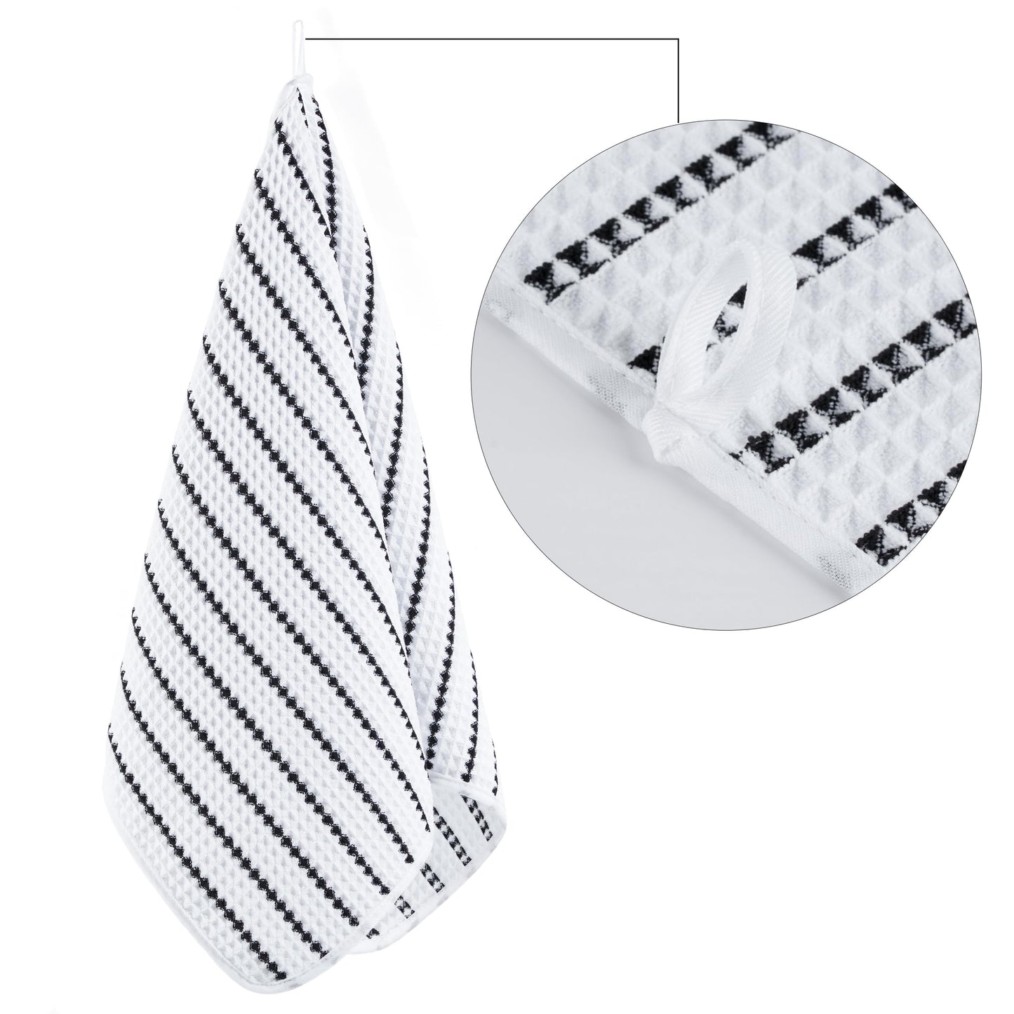 POLYTE 430 GSM Microfibre Quick Dry Waffle Hand Towel, 40.6x76.2 cm