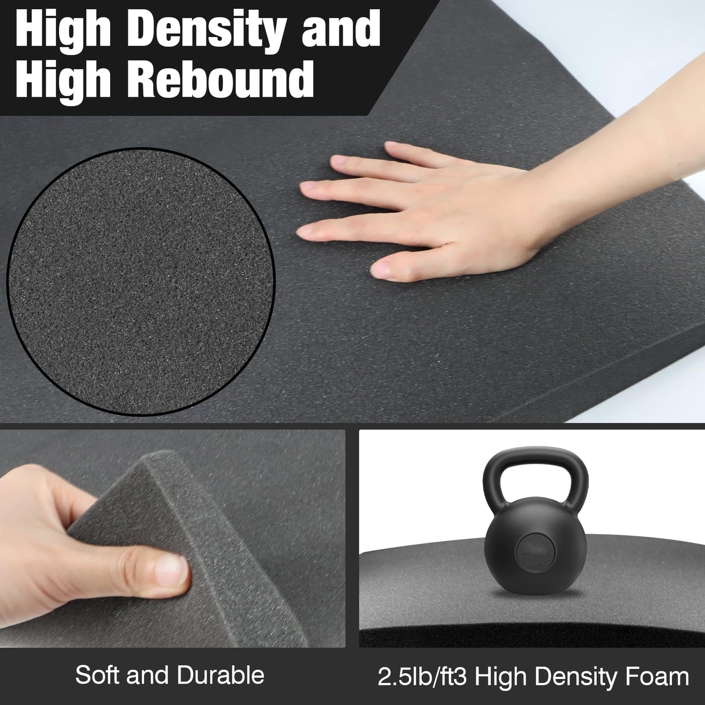 ZYNERY 2 Pcs Sofa Cushion Support, 55 x 55cm High-Density Foam Couch Saver Pad for Sagging Seat Curve Furniture Seat Under Cushion Sag Repair