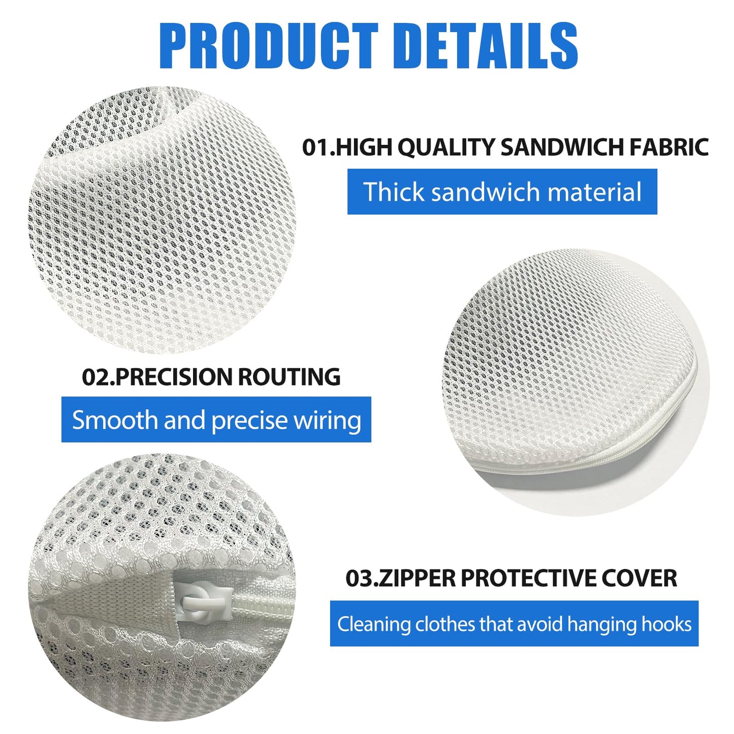 Collapsible Baseball Cap Washer Cage Hat Cleaner Shaper for Machine White