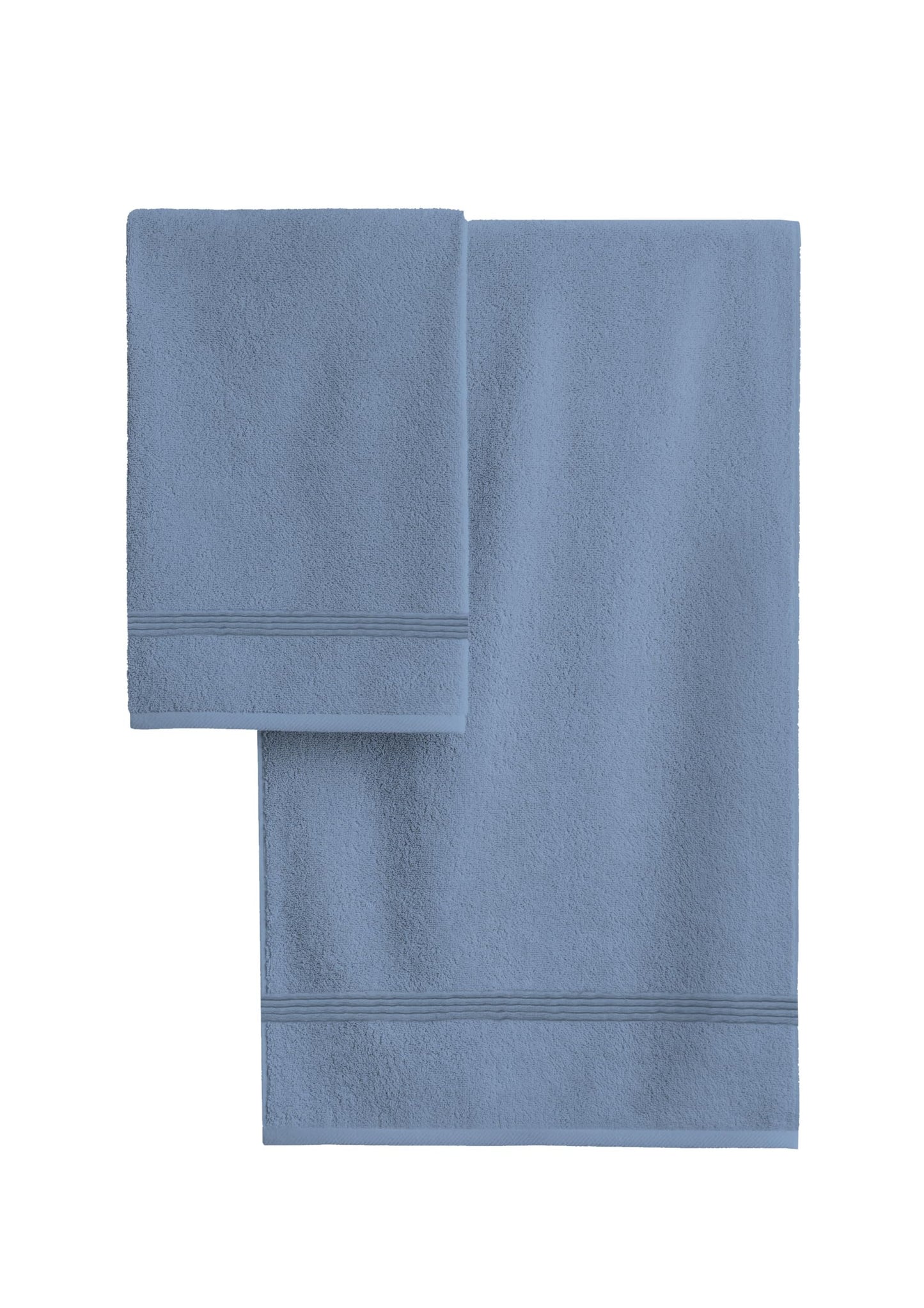 zer0bed, Lilac Bath Towels, Set of 2 Bath Towels, Face Towel, Bidet Towel, Plain Colour, Avio, 100% Cotton, Set of 2