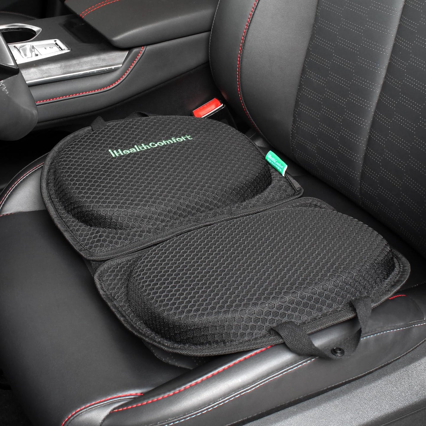 IHEALTHCOMFORT Small Travel Seat Cushion,Gel Memory Foam Seat Cushion,Supportive Butt Pillow,Portable and Foldable for Long Sitting Hours on Stadium
