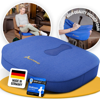 SANTERGO Orthopedic Seat cushion PATENTED & STABLE Lumbar Coccyx | Seat cover office chair car wheelchair | seat cushion, ergonomic back cushion
