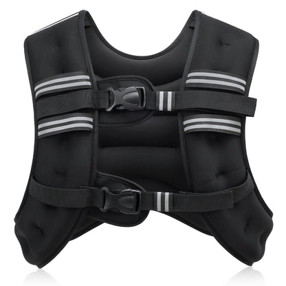 ZELUS Weighted Vest,7kg Weight Vest with Reflective Stripe for Workout, Strength Training, Running, Fitness, Muscle Building, Weight Loss,