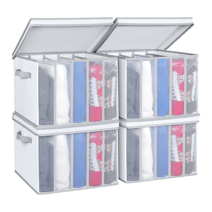 Univivi Extra Large Wardrobe Closet Organiser, 43 * 30 * 30cm, 4 pack