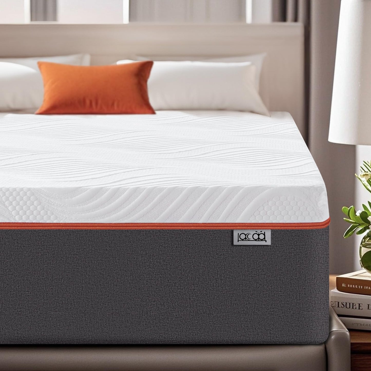 Laccard Single Mattress, 20cm Gel Memory Foam Mattress, Cooling Single Bed Mattresses for Pressure Relief, Medium Mattress with Removable Cover