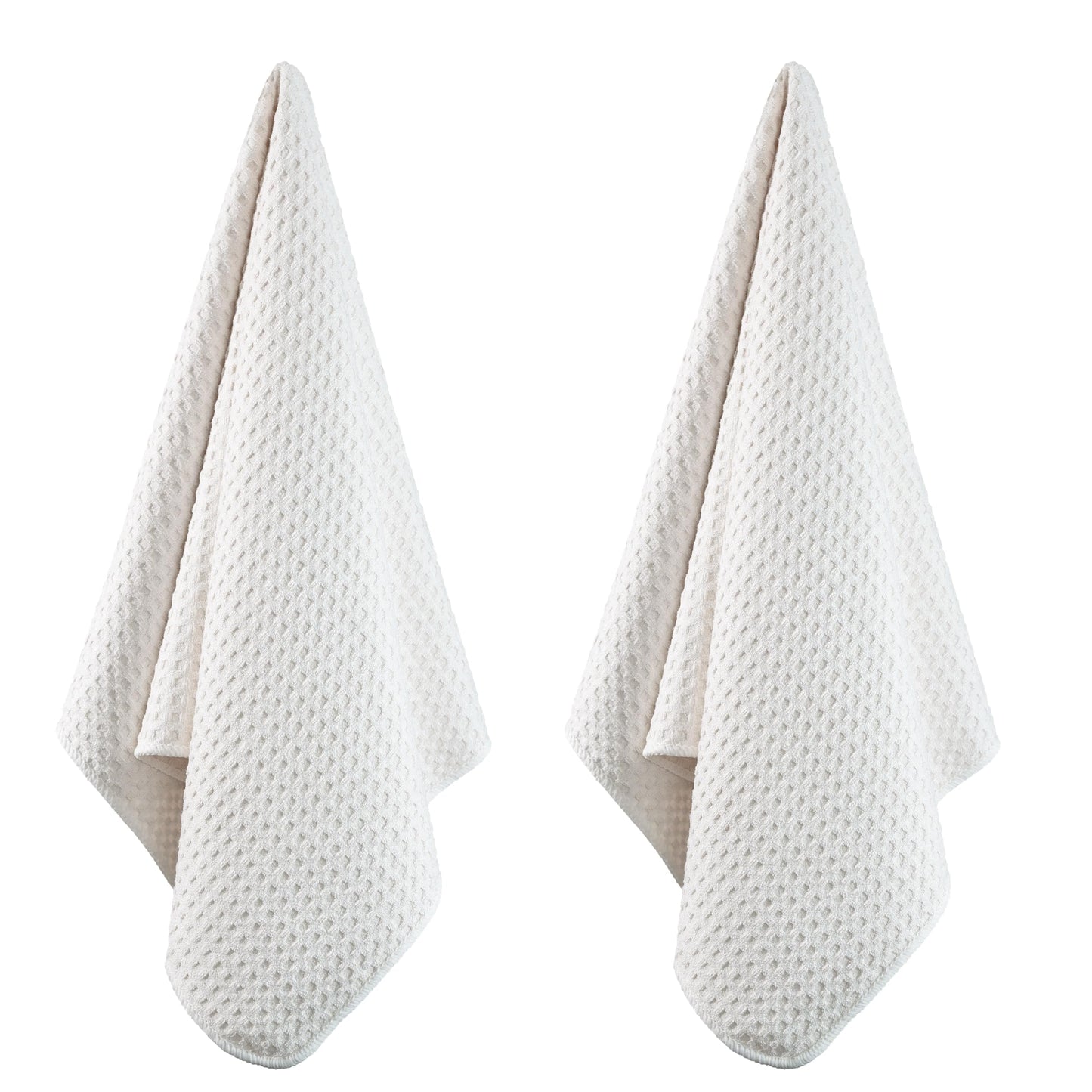 POLYTE 380 GSM Microfibre Waffle Kitchen Tea Towel, 40.6x71.1 cm, 8 Pack