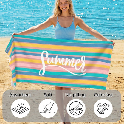 Microfibre Beach Towel Extra Large 160x80cm – Oversized Sand Free Quick Dry Beach Towels for Adults