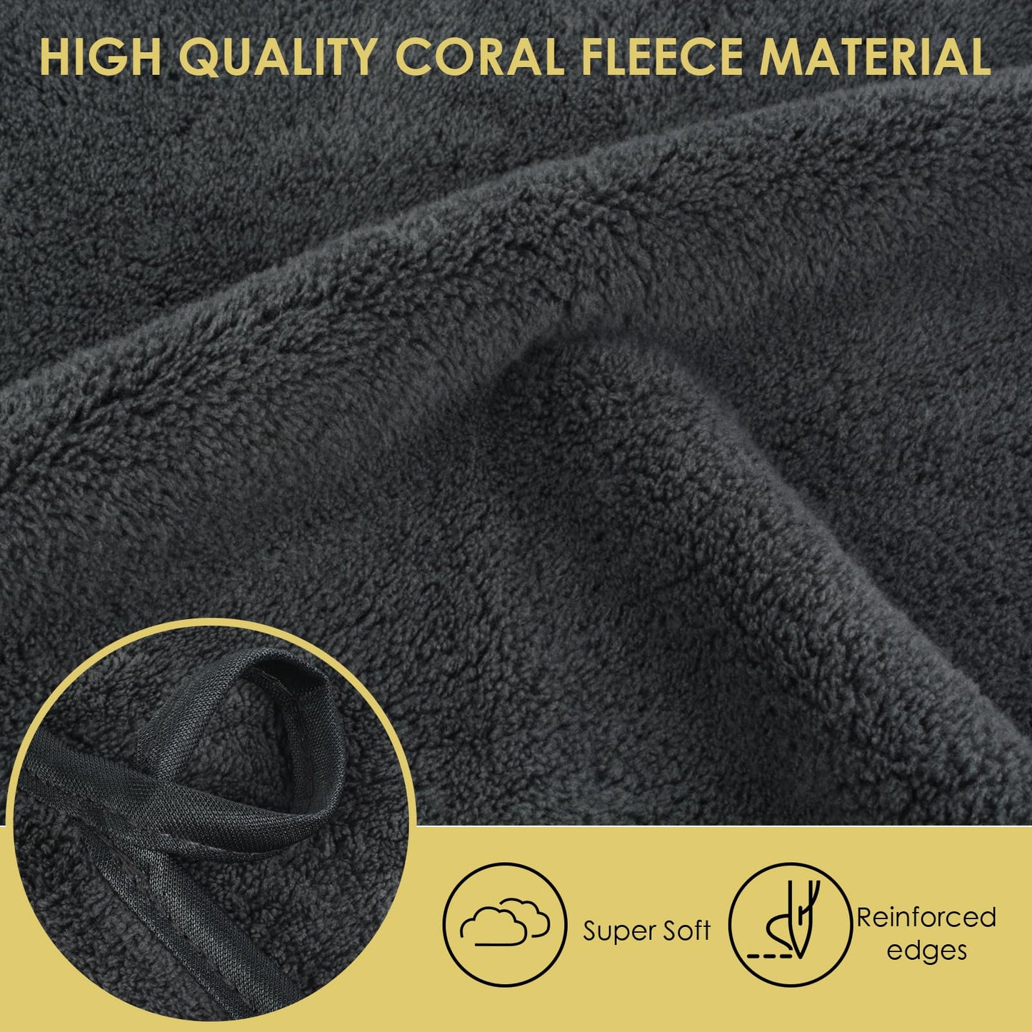 VIVOTE 2pcs Microfibre Hand Towels for Kitchen Multipurpose Hand Towel Set