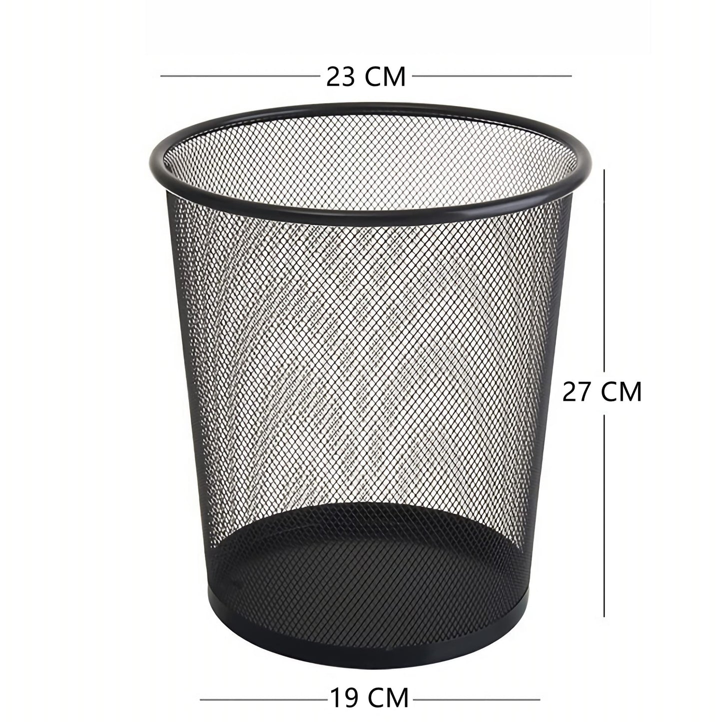 Tebery 4 Pack Mesh Waste Paper Bin, 12 Litres Metal Mesh Wastebasket, Mesh Trash Can Rubbish Bin, Waste Basket Garbage Can for Bathrooms, Kitchens