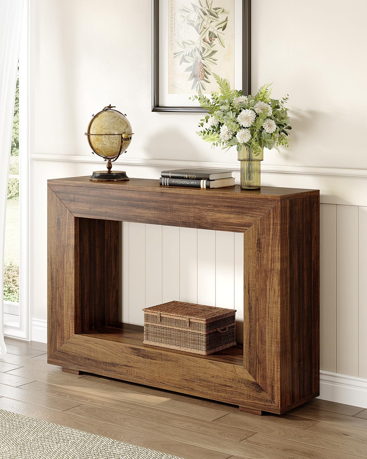 LITTLE TREE 47 Inches Console Table, Sofa Table with Storage, Modern Entryway Furniture for Hallway, Narrow Long Sofa Entryway Table for Living Room