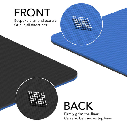 Large Exercise Mat  Extra Wide & Extra Thick Yoga Mat (183cm x 80cm x 10mm), TPE Fitness Mat with Free Carry Straps, Perfect for HiiT Home Workouts &