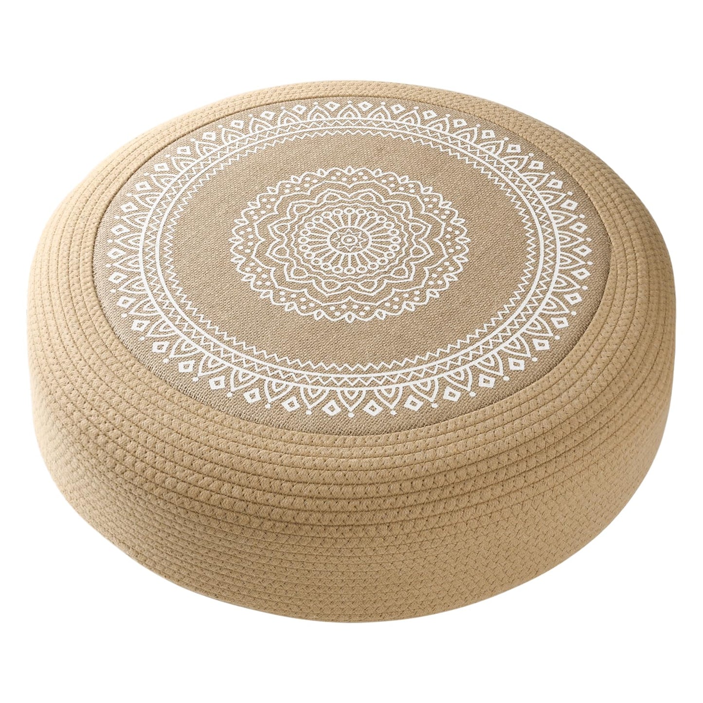 Aringceton 60cm Jute Pouf Ottoman, Meditation Yoga Seat