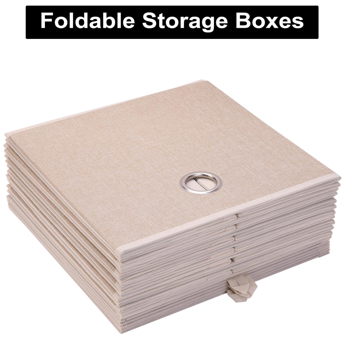 JAKAGO Cubes Storage Boxes 6 Pack, Foldable Storage Cube 30 x 30 x 30 cm