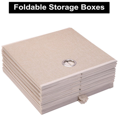 JAKAGO Cubes Storage Boxes 6 Pack, Foldable Storage Cube 30 x 30 x 30 cm