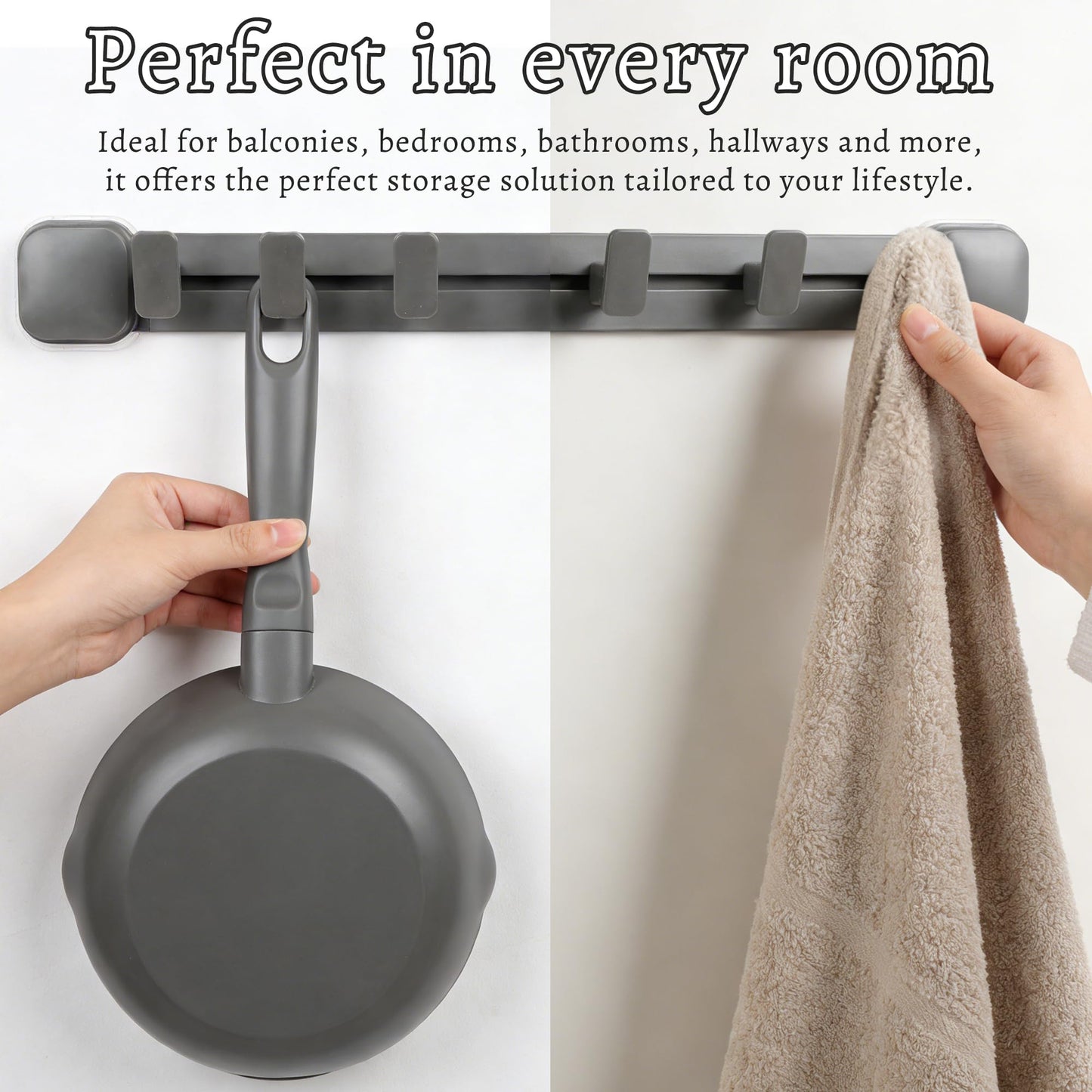 Coat Hooks Wall Mounted, Heavy Duty Coat Rack Wall Mounted Suction Cup