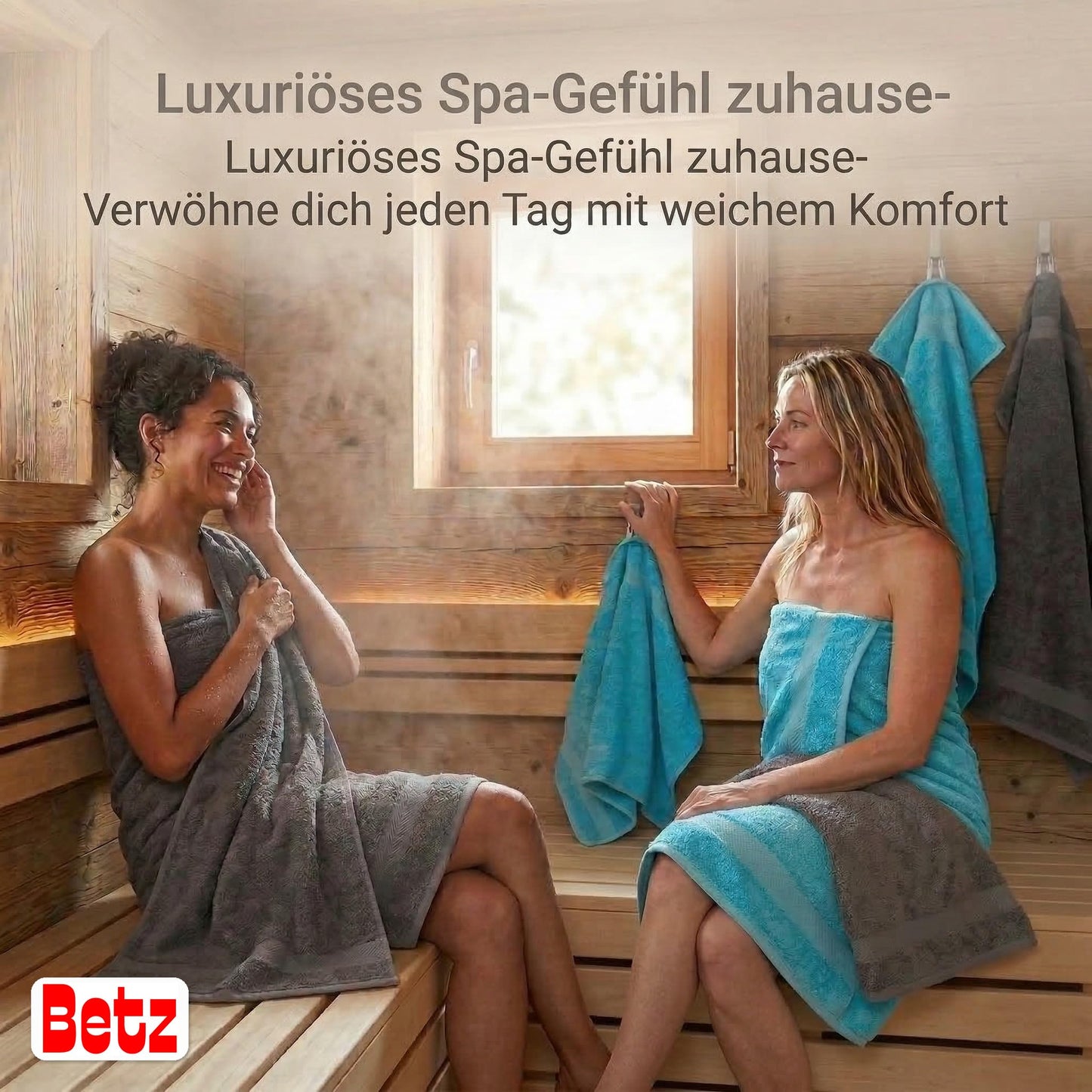 Betz 10 pcs. Towel set Premium 100% cotton 2 shower towels 4 hand towels 2 guest towels 2 washing gloves, color turquoise & anthracite gray