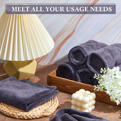 Tatuo 24 Pcs Drying Microfibre Hair Salon Towels 34 x 70 cm Quick Dry Absorbent Hand Towels for Bathroom Soft Hairdressing Cloths for Face Bath Gym