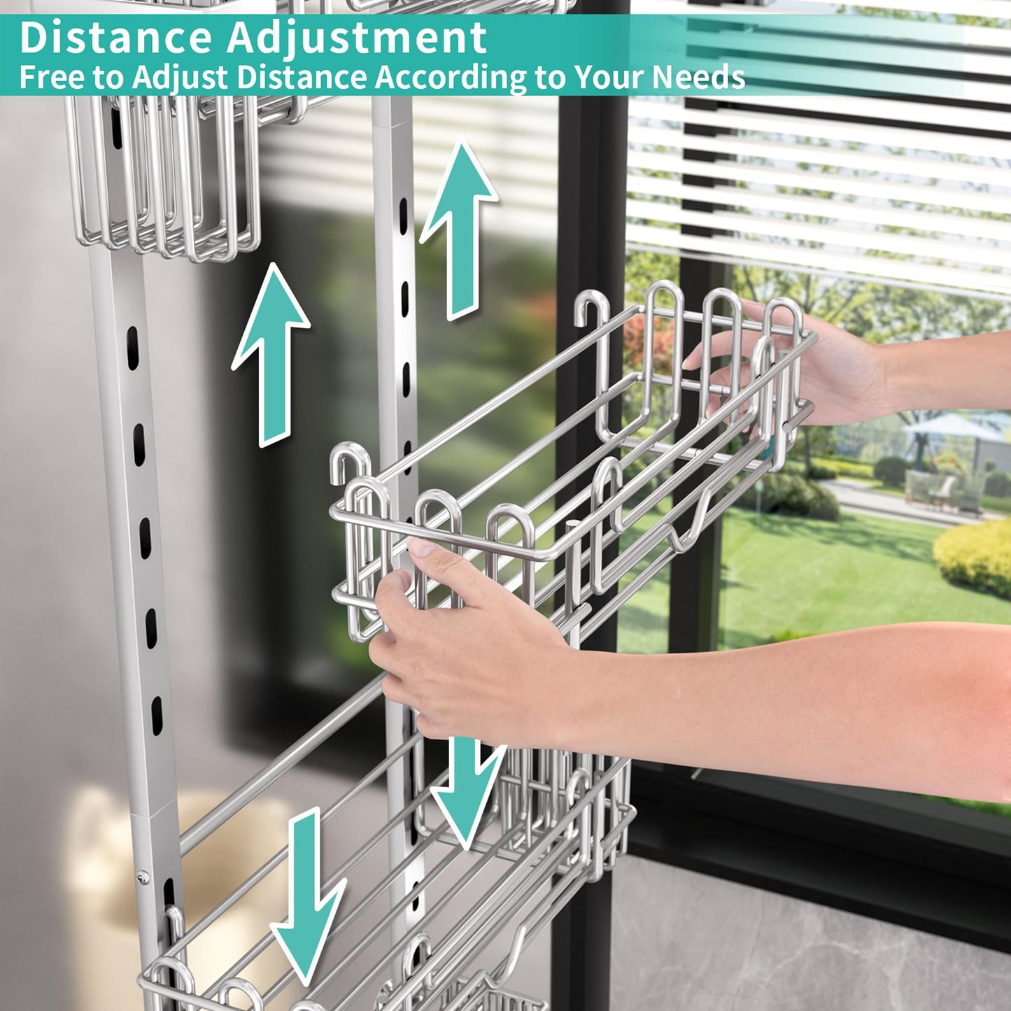 HapiRm Over Door Shower Caddy - 4 Tier Adjustable Shower Caddy Hanging