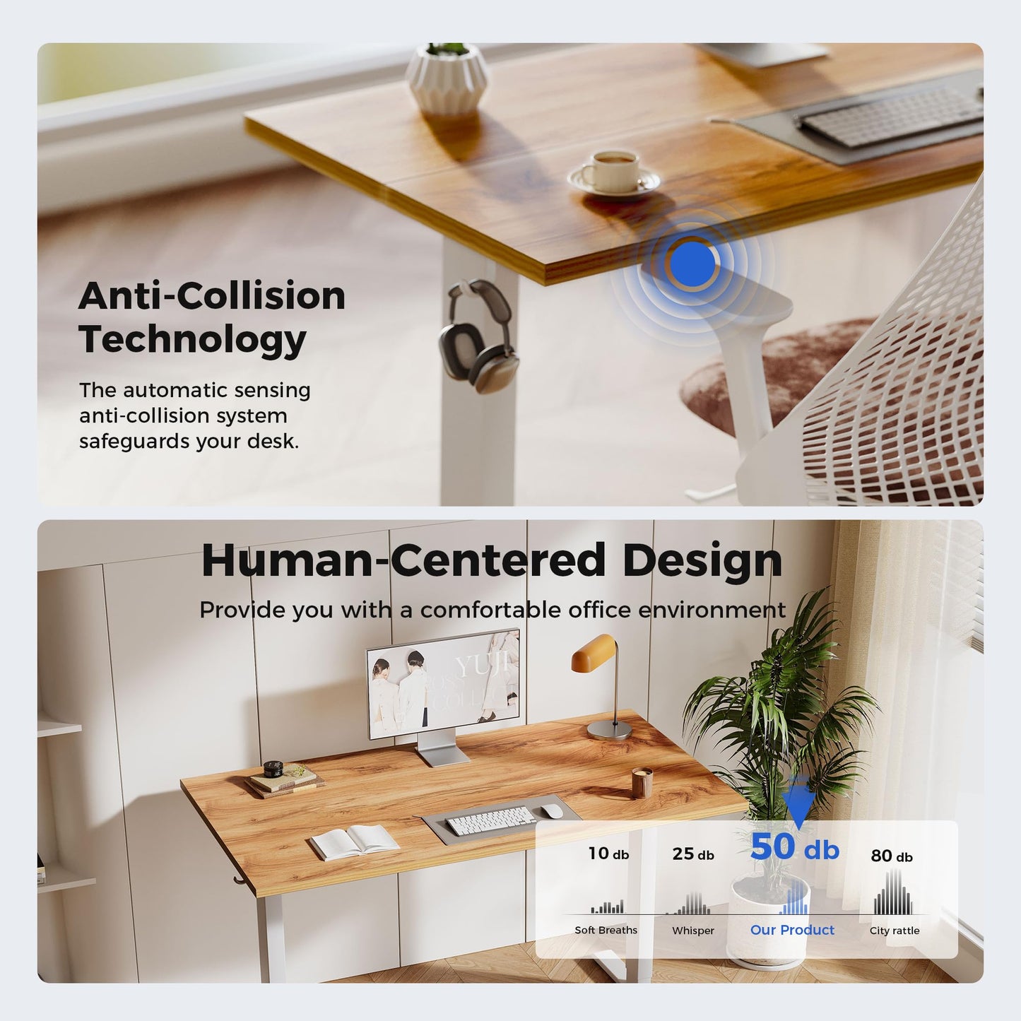 Agilestic Electric Standing Desk, 2 Memory Buttons, 160x60cm