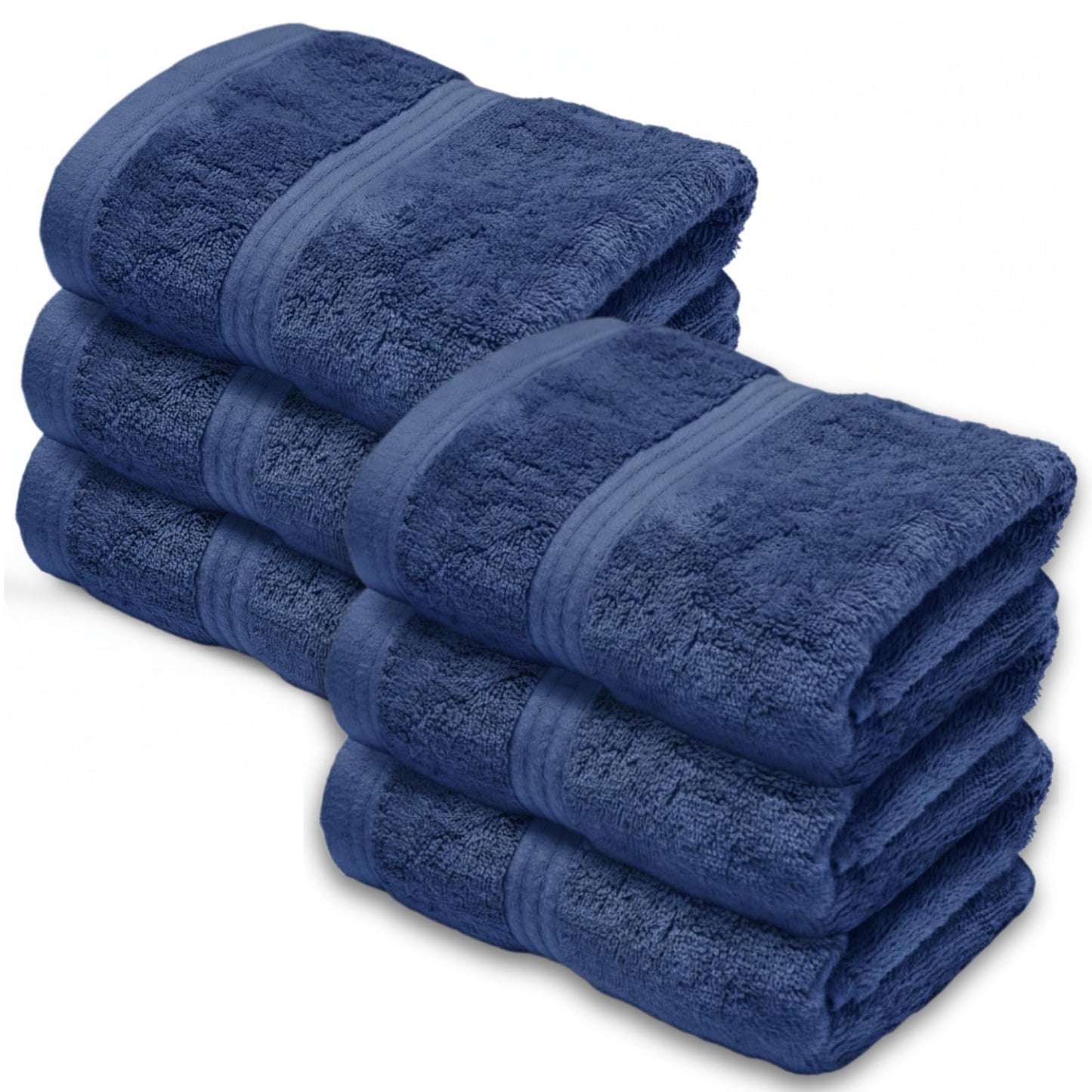 Makooz Luxurious Bamboo Face Flannels Pack of 6-700 GSM Thick Bamboo Face Cloth Towel - Silky Soft, Absorbent, Quick Dry Wash Cloth