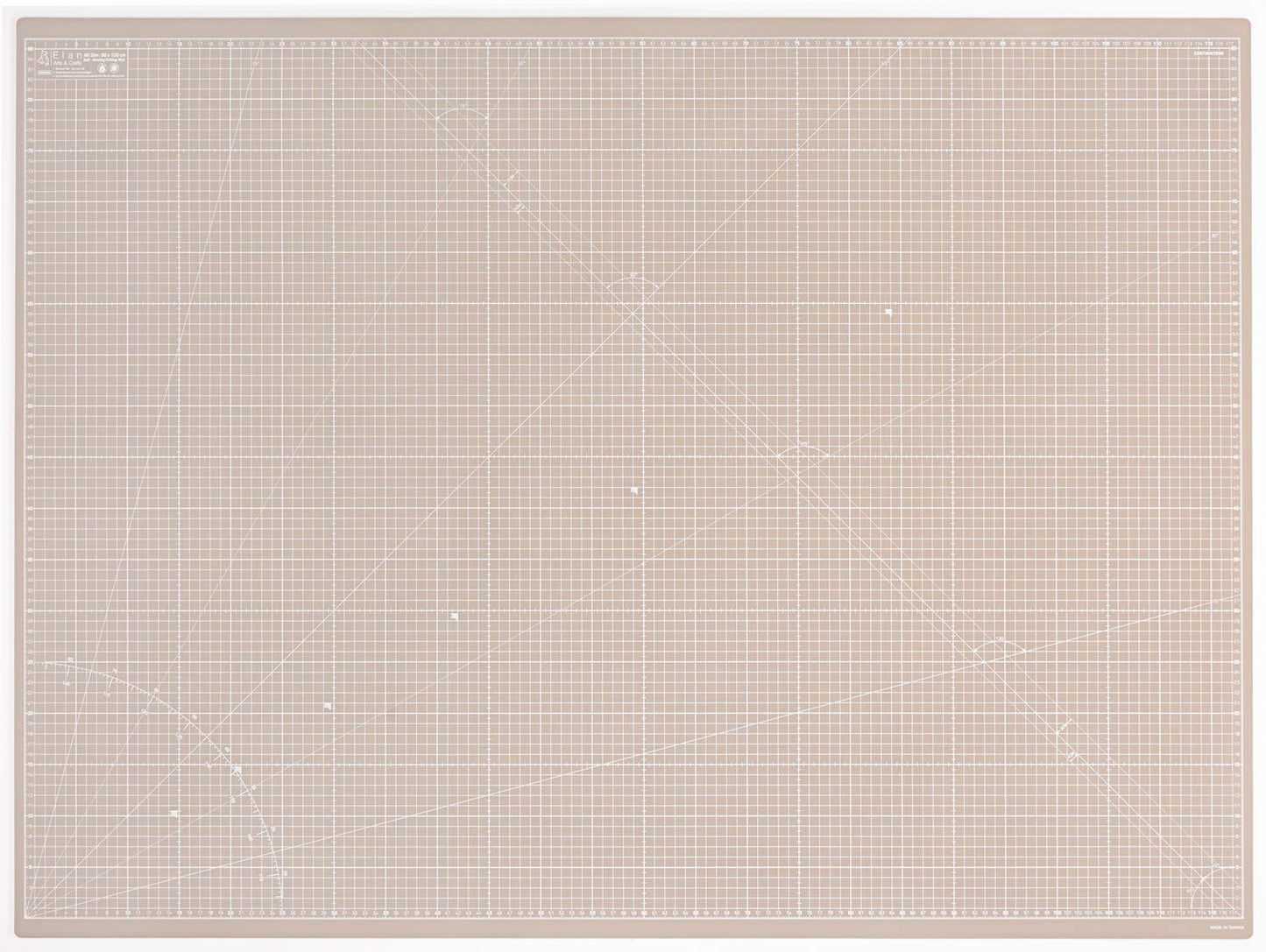 Elan A0 Cutting Mat Black and Taupe, 5-Ply Hobby Board for Crafts 120X90 CM, Extra Large Self Healing Cutting Mat A0, Extra Large Craft Board Black