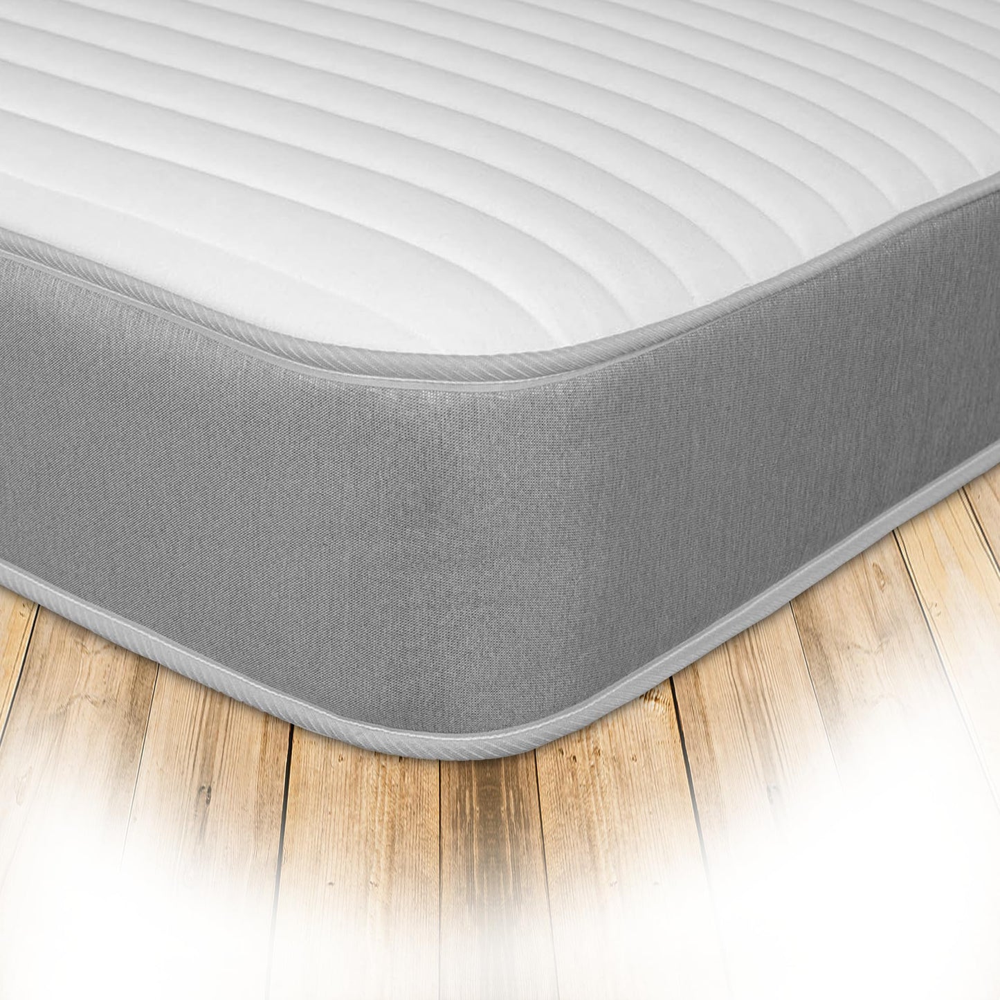 Starlight Beds Linear Grey Shorty Mattress, 2ft6 x 5ft9