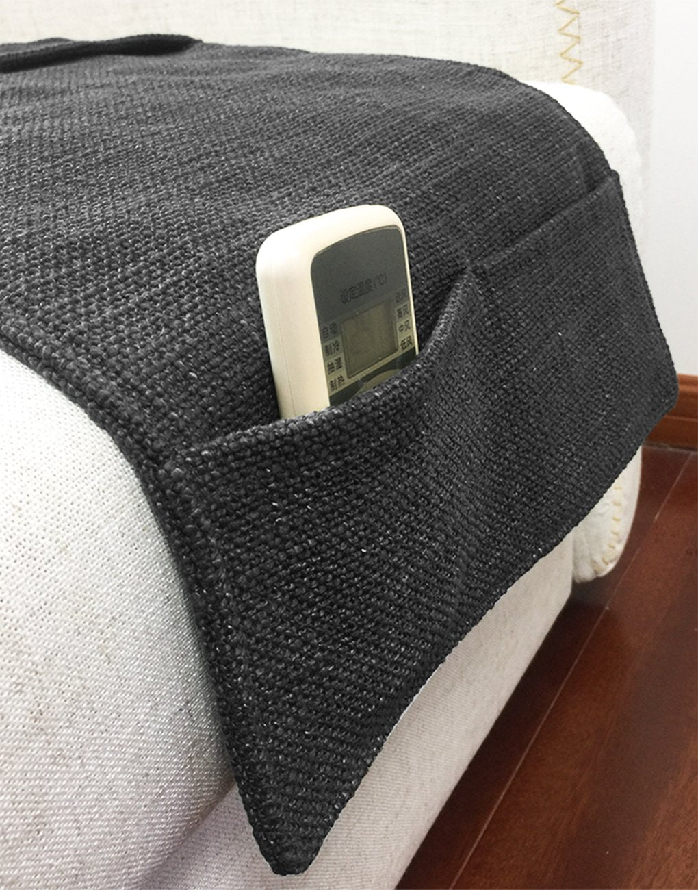 Anti-Slip Couch Sofa Armrest Organiser Chair Bedside Storage Pocket TV Remote Holder Bed Storage Pocket Bag for Cellphone Notepad Book Magazines