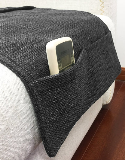 Anti-Slip Couch Sofa Armrest Organiser Chair Bedside Storage Pocket TV Remote Holder Bed Storage Pocket Bag for Cellphone Notepad Book Magazines