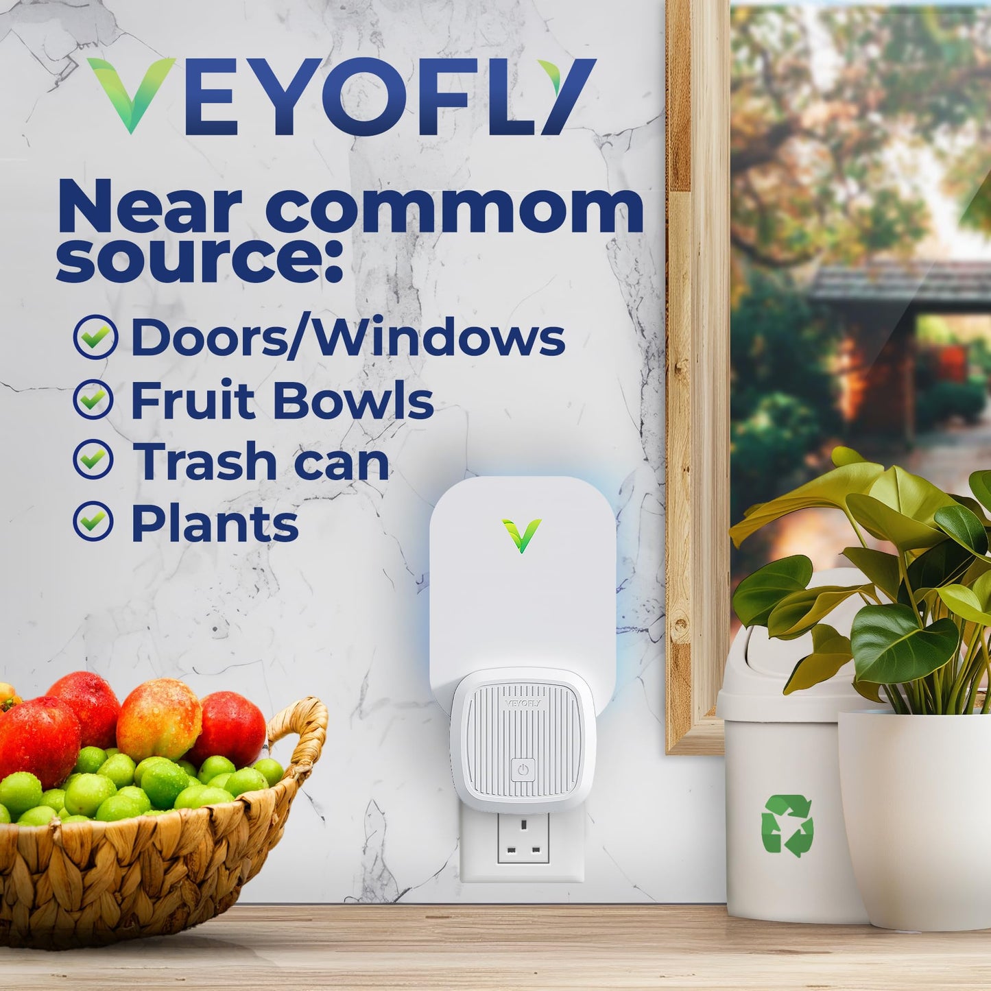 Fly Catcher Indoor, Fly Trap Indoor, (4 Device + 12 Refills) Fruit Fly Traps for Indoors, Gnat Traps for House Indoor, Bug Killer, Fly Trap, Plug in
