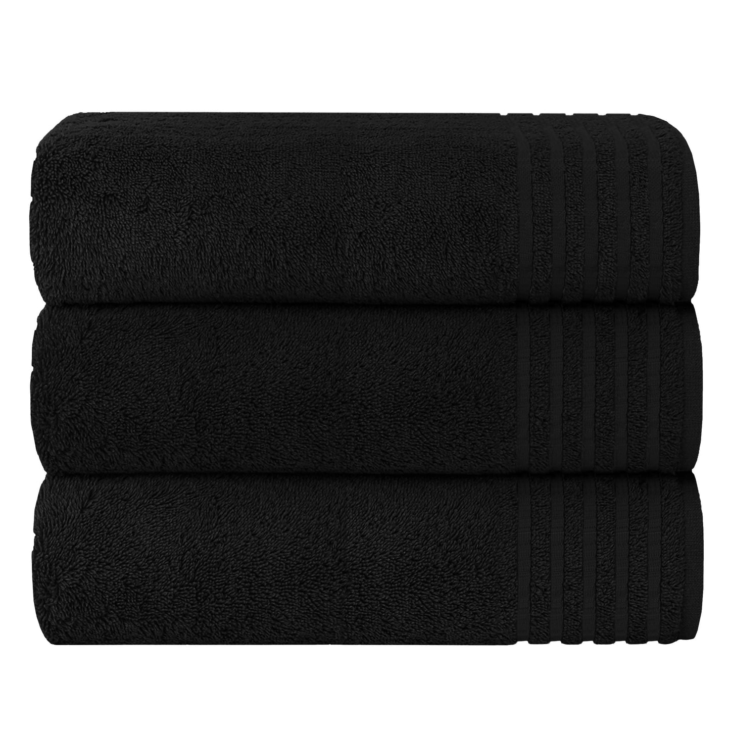 Olivia Rocco Monaco 3 Pack Bath Sheets Highly Absorbent Premium Quality 100% Cotton Large Towel Set Extra Soft Quick Dry Large Towels Bath Sheet 500