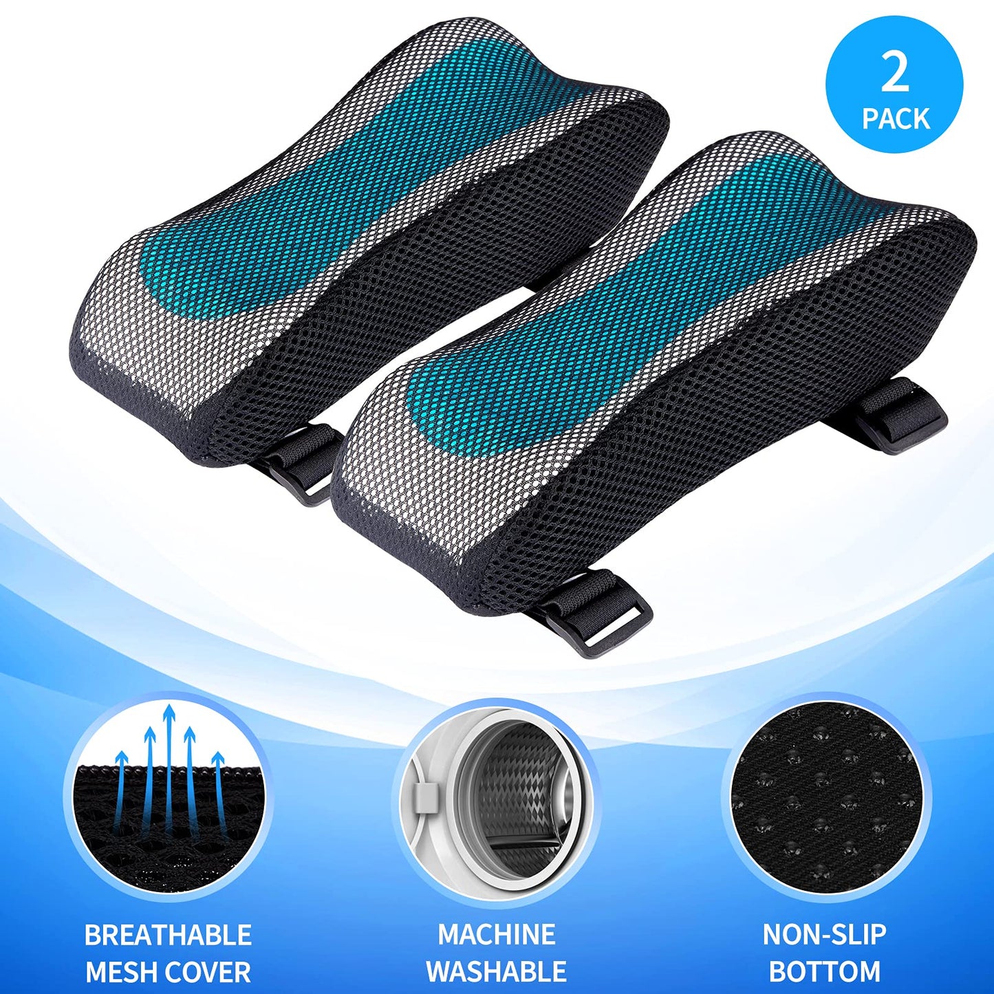 BEAUTRIP Ergonomic Armrest Pads- Office Chair Arm Rest Cover Pillow - Elbow Support Cushion for Computer, Gaming and Desk Chairs (Set of 2)…