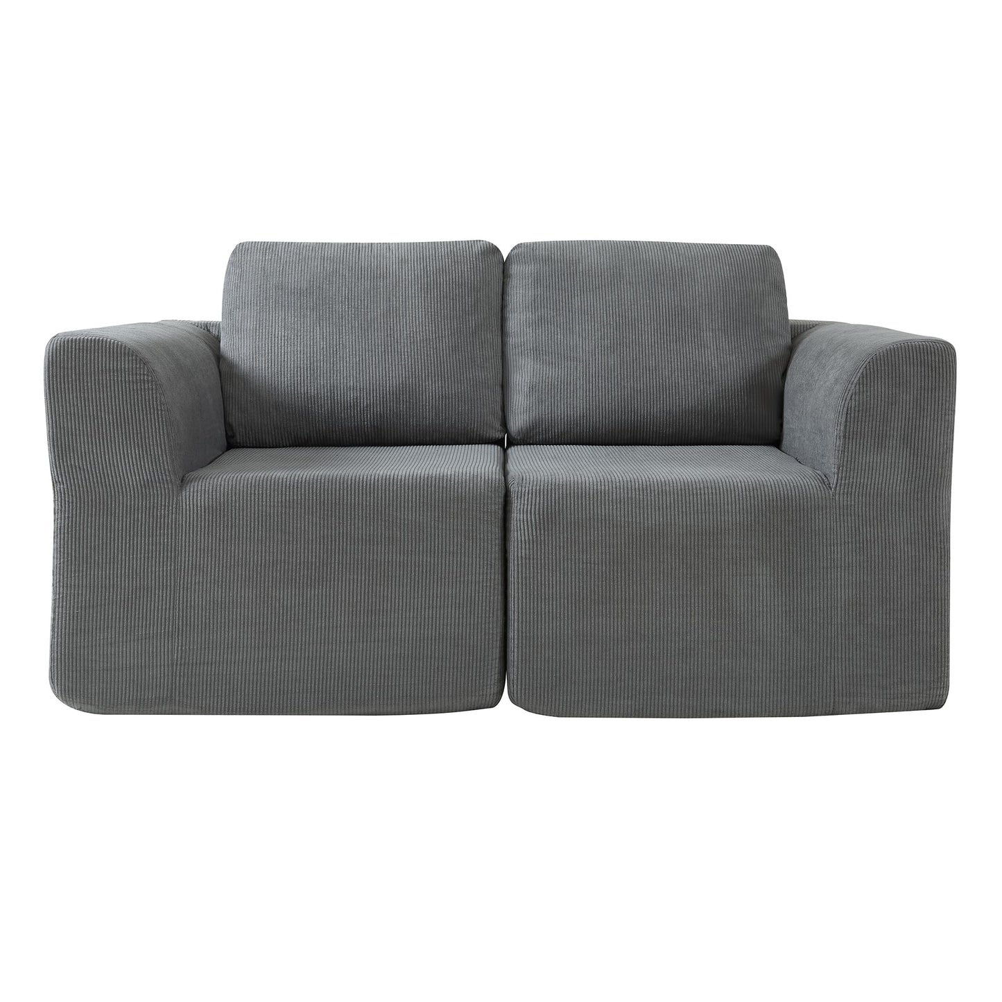 Panana Modular Sectional Sofa with Removable Chaise, Corner Sofa Lounge Sofas For Living Room, No Assembly Required (Grey, 2 Seater)