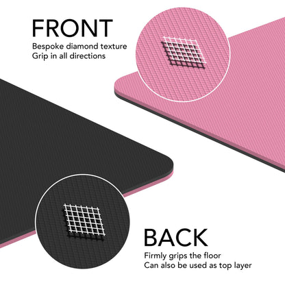 Large Exercise Mat  Extra Wide & Extra Thick Yoga Mat (183cm x 80cm x 10mm), TPE Fitness Mat with Free Carry Straps, Perfect for HiiT Home Workouts &
