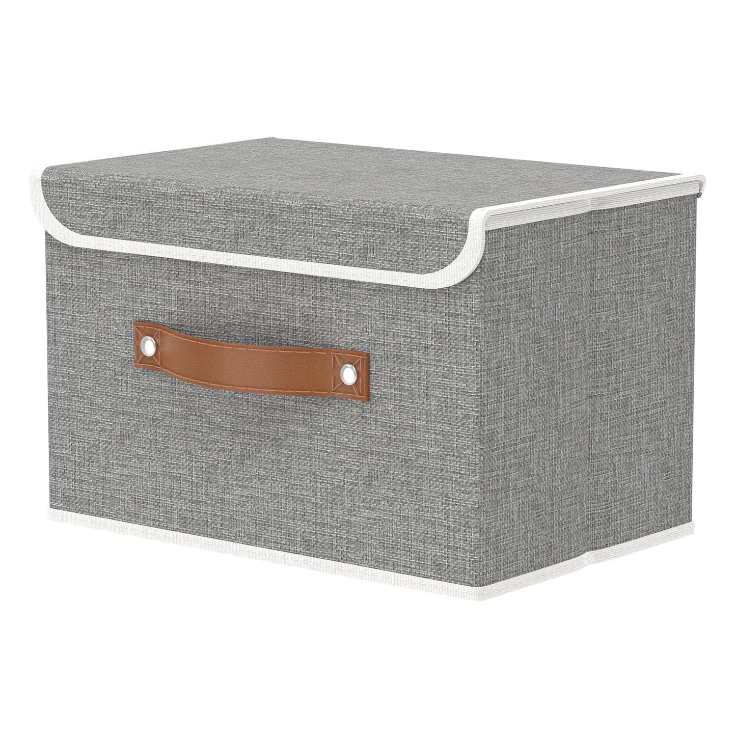 OUTBROS 1 Pack Fabric Storage Boxes with lids, 38x25x25cm, Grey