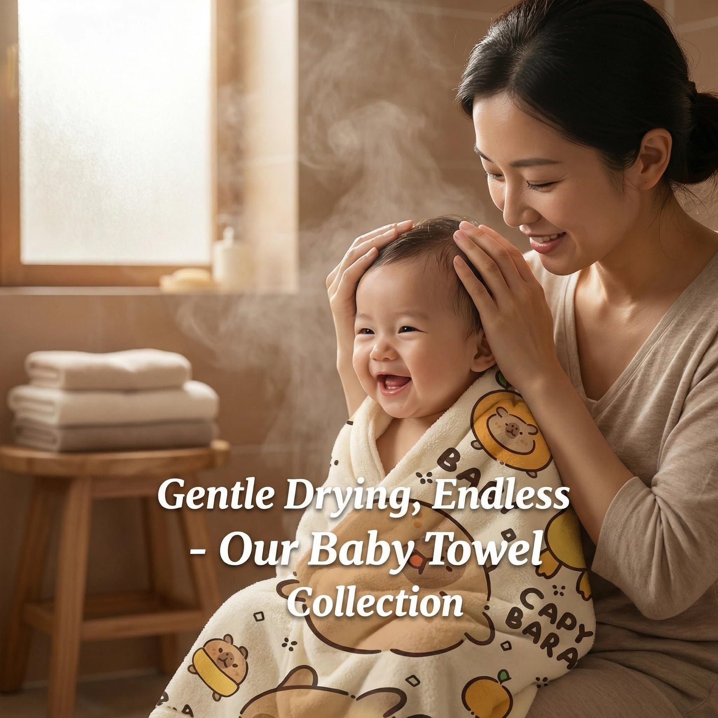 ISABELLA MOON 2PCS Children's Facial Towel, Kids Washcloth Towels, Cotton Kids Face Towels, Cute Kitty dog Hand Towel Set