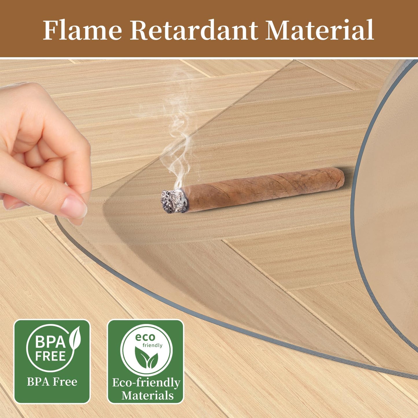MESHDO Office Chair Mat for Hardwood Floor, 117 X 152 Desk Chair Mat for Hard Floors, PVC Clear Floor Protector for Home and Office Floor Mat