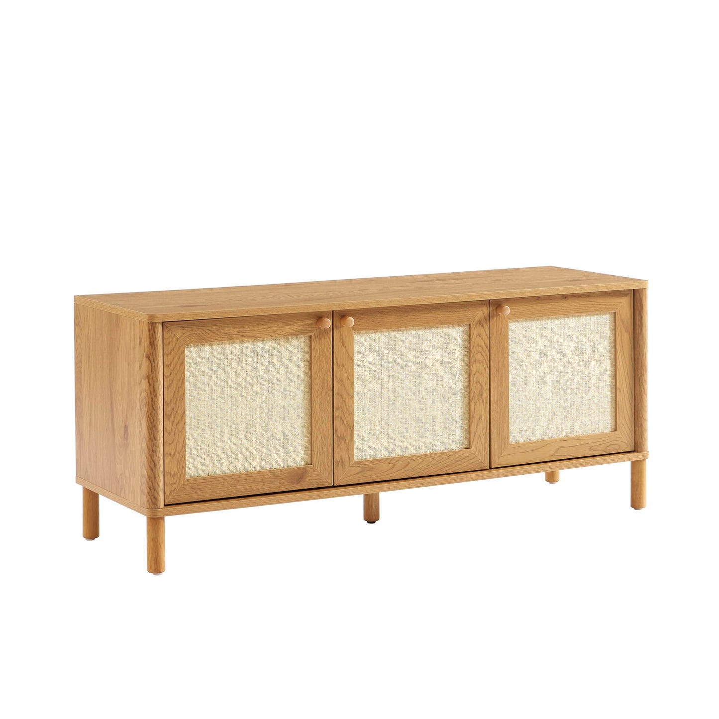 BAÏTA HAIDA TV Unit in Oak Effect and Rattan Weave