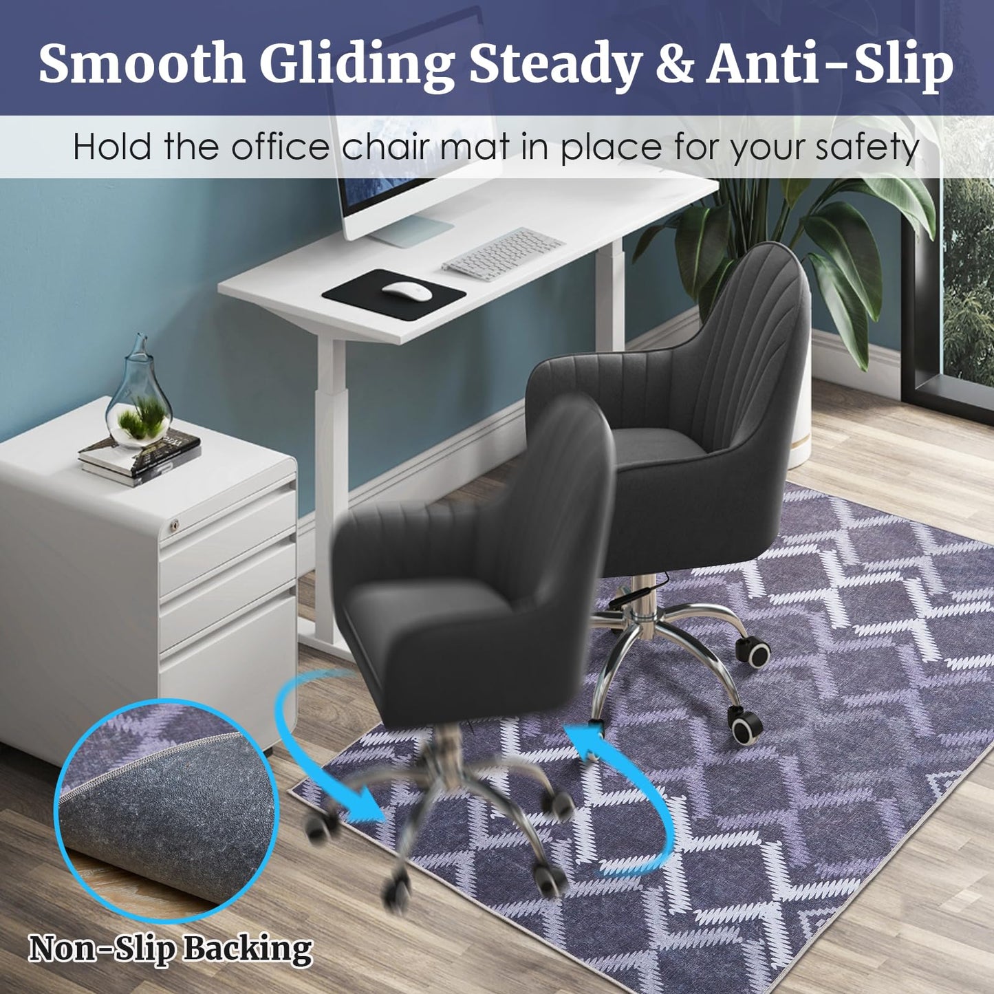Office Chair Mat,90x120cm Office Chair Mat For Hardwood Floor, for Home