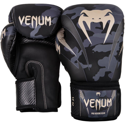 Venum, Impact Boxing Gloves, Unisex Adult, 10 Oz, Dark Camo/Sand