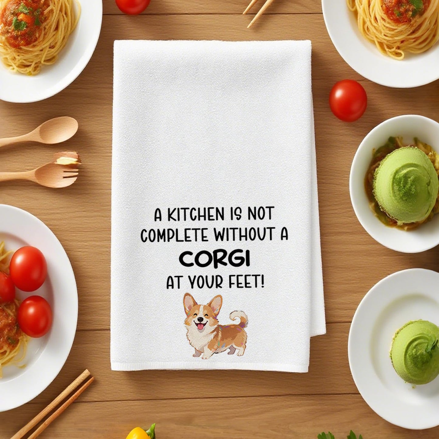 Yeeaulpa Corgi Gifts,Corgi Birthday Kitchen Towel,Corgi Christmas Towels,Dog Gift,Dog Mum Presents,Present for Pet,Pets Memorial Present,Birthday