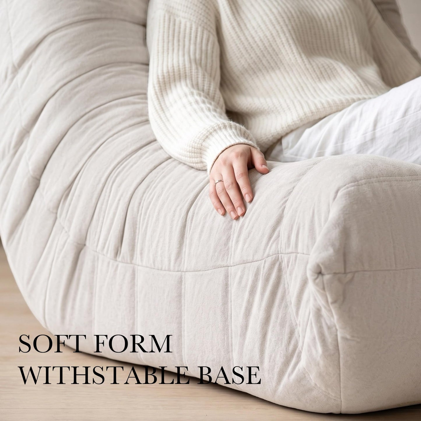 XH.Easy Go Bean Bag Chair for Adults, Togo Lounge Chair with Memory Foam Filling, Giant Bean Bag Sofa, Boneless Floor Chair for Living Room