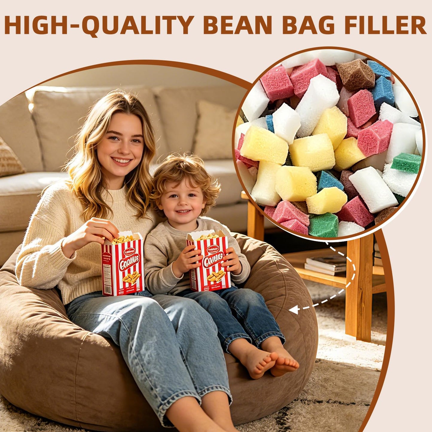 soptreedx 4.5KG Shredded Memory Foam Filling, Ultra Soft & Supportive Bean Bag Filler, Breathable MemoryFoamStuffing for Pillows, Stuffed Animals