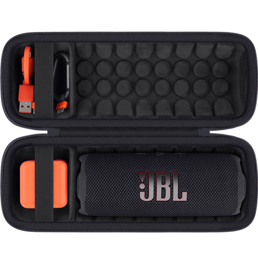 Khanka for JBL Flip 7 / Flip 6 Waterproof Portable Bluetooth Speaker Hard Travel Carrying Storage Case,Case Only (Black)