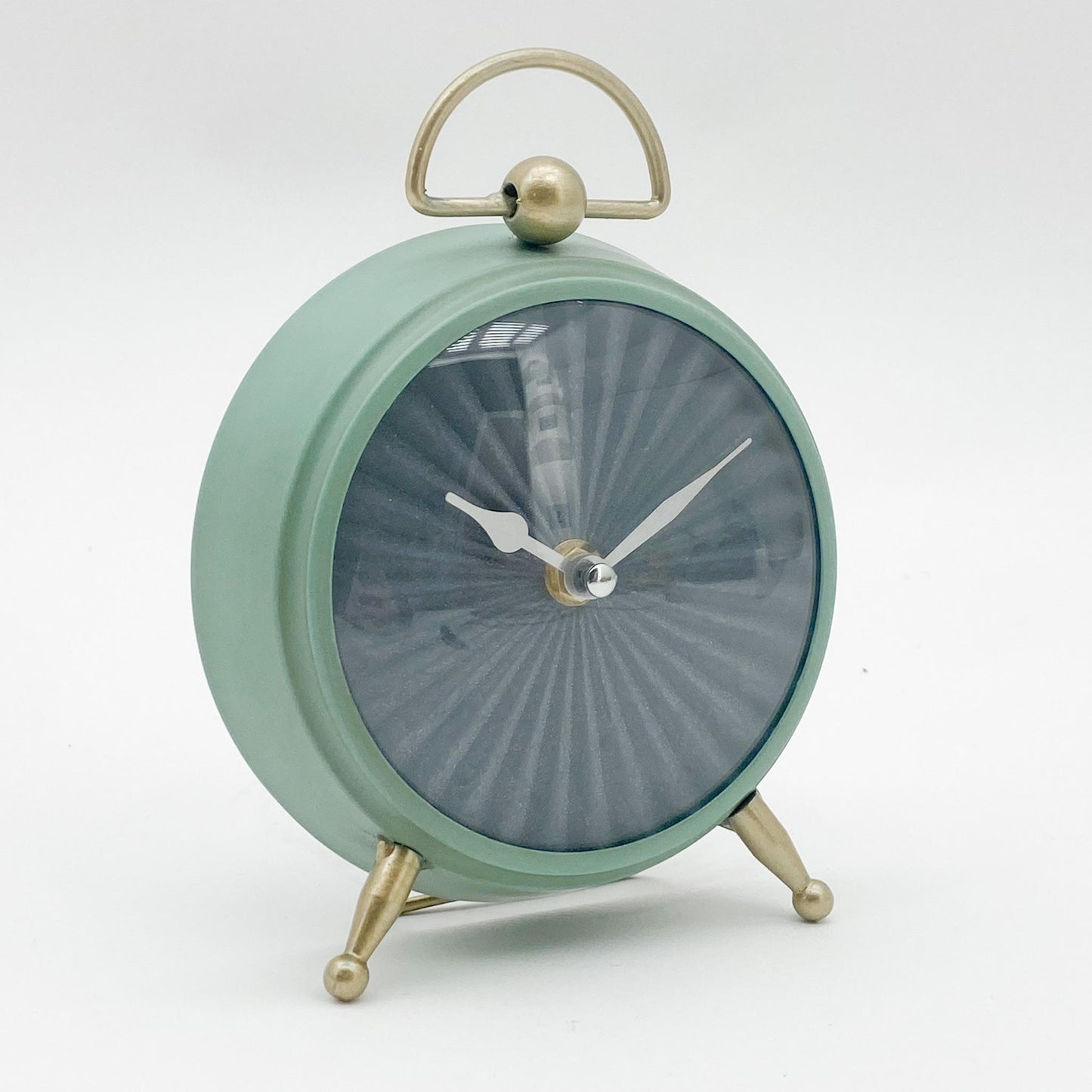 AcaciaHome Stylish Green Silent Sweep Mantel Clock – Elegant Tabletop Timepiece for Home & Office, Ticking-Free Design, Perfect for Living Room, Bedroom, or Office Décor with Classic Appeal